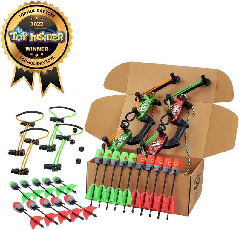 Zing HyperStrike Dominator Bow Battle Pack - 2 Dominator Bows, 20 Zonic Whistle Arrows, 2 Sets of Bungee Replacements, 2 Shoulder Straps and 4 Arrow Holders - Long Range Outdoor Play, Ages 14 and Up - Image 2